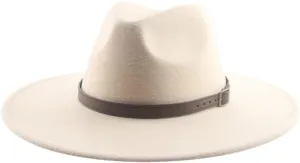 Hats for Women Man Hat Male Fedoras Winter Felted Hat Big Brim 9.5CM Belt Band Casual Solid Panama Cap