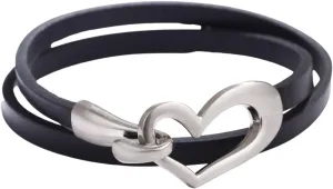 Heart Leather Bracelet for Women Stackable Wrap Cuff Bracelet Love Punk Leather Choker Necklace Valentine's Day Jewelry