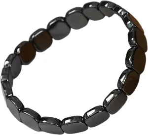 Hemys Hematite Bracelet Men, Legendary Hematite for Men, Channeling Primal Energy and Enhancing Vitality, Enhance Mental Clarity & Focus