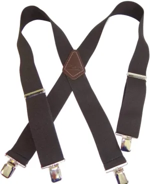 Holdup 2" Wide Contractor Suspenders for Men with Patented No-slip metal clip.