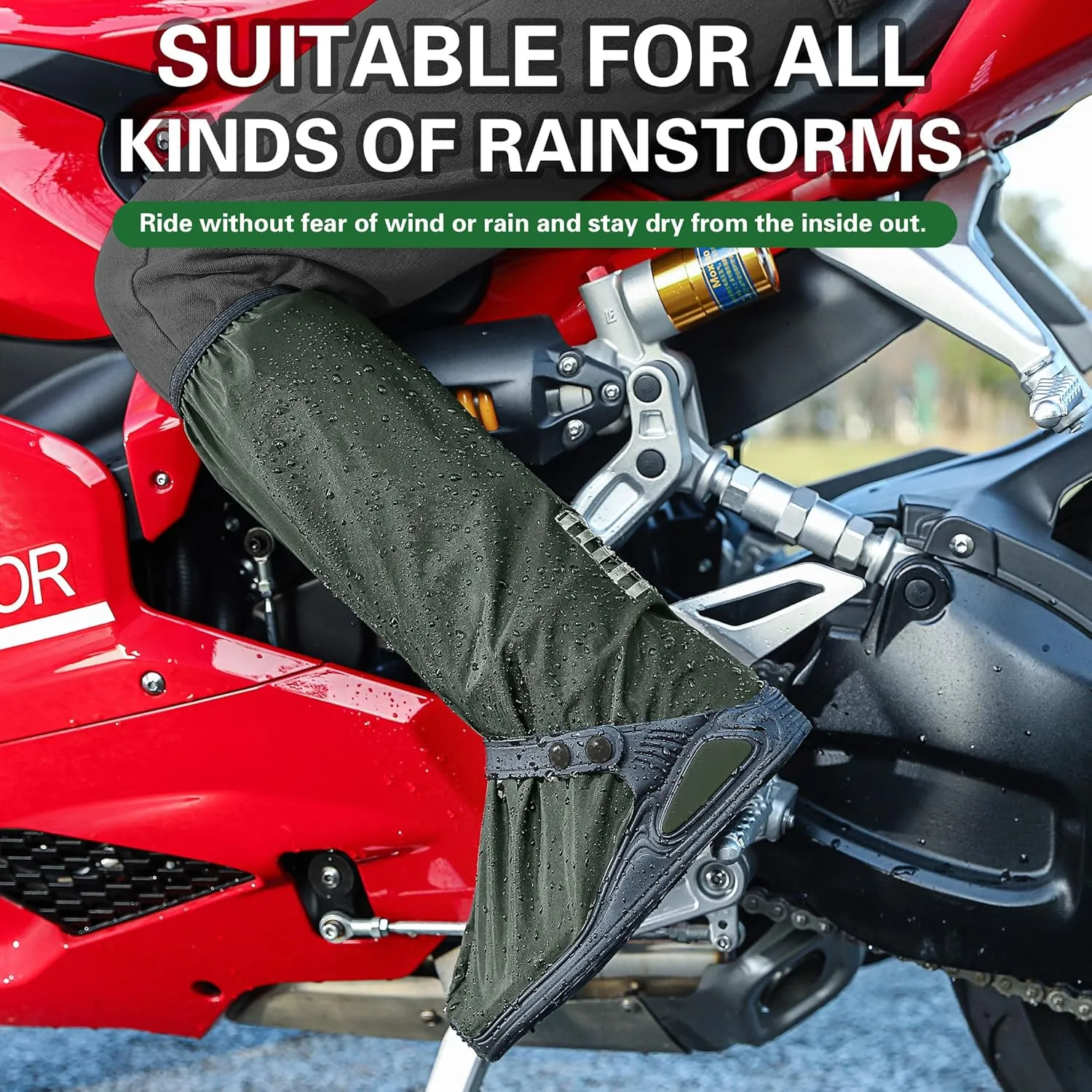 iCreek Waterproof Shoe Covers Reflective Rain Boot Foldable Non-Slip Protective Overshoes for Rainy Day, Hiking, Outdoor