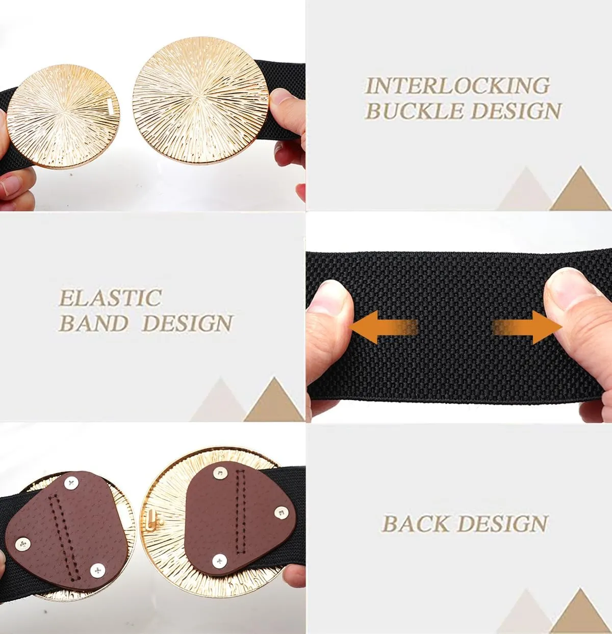 Initlove Wide Stretchy Waist Belt for Women Elastic Waistband for Dresse