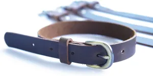 Jeereal Genuine Leather Stirrup Straps (4 Pack) with Metal Buckle Adjustable Length