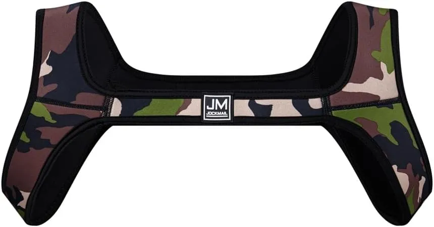 JOCKMAIL Men's Neoprene Harness with Elastic Shoulder Straps - Muscle Chest Harness