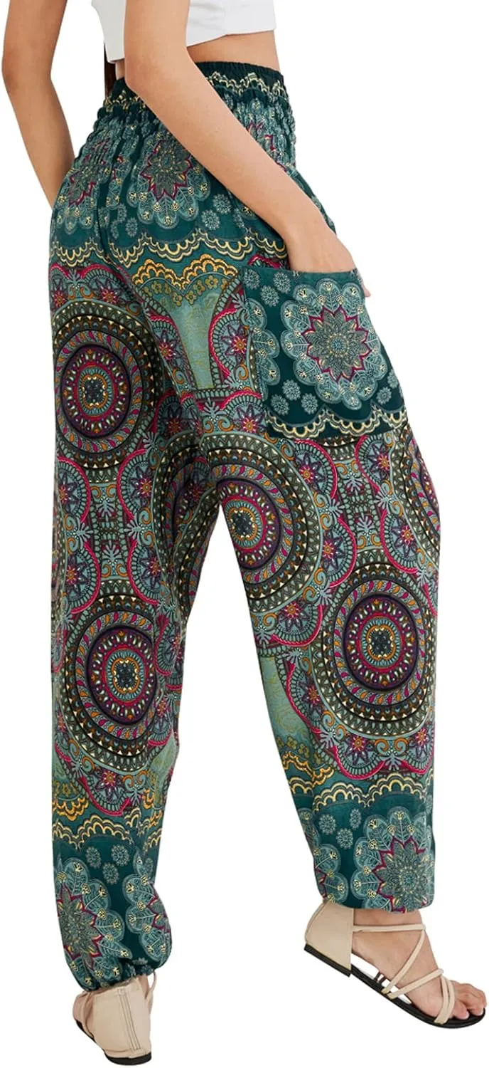 Joob Joob Boho Pants for Women - Hippie Harem Pants Women - Womens Yoga Pants  Comfy Bohemian Flowy Hippie Clothes