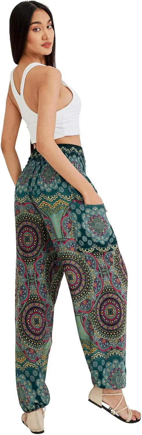 Joob Joob Boho Pants for Women - Hippie Harem Pants Women - Womens Yoga Pants  Comfy Bohemian Flowy Hippie Clothes