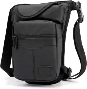 KPYWZER Outdoor Thigh Drop Leg Bag for Men Women Waist Fanny Pack Motorcycle Ride Crossbody Shoulder Riding Travel Hiking Tactical 04-Black