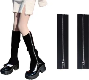 Leg Warmer Personalized Warmth Zipper Knitted Leg Socks Y2K Cool Spicy Girls' Calf Cover