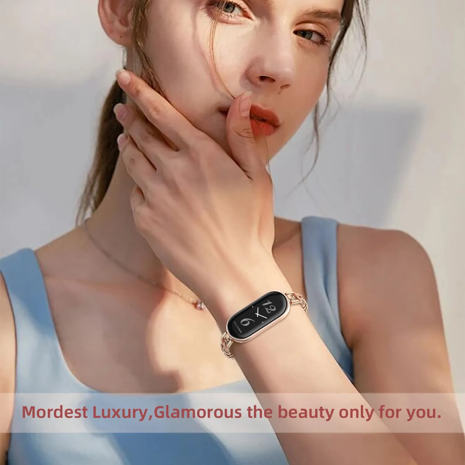 MIJOBS Strap for Xiaomi Mi Band 8/Mi Band 9 Breathable Replacement Strap for Mi Fit Band 8 SmartWatch Straps Wristband Bracelet for Women Men