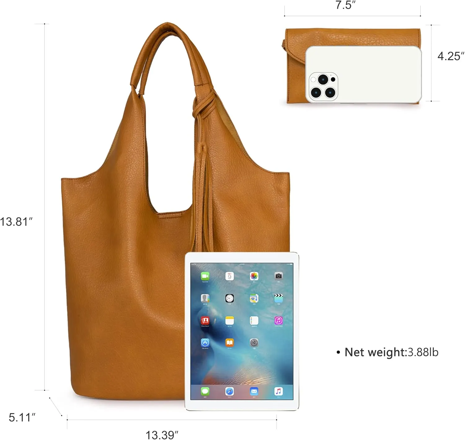 Montana West Slouchy Hobo Bags for Women Soft Designer Shoulder Purses Ladies Top Handle Handbag