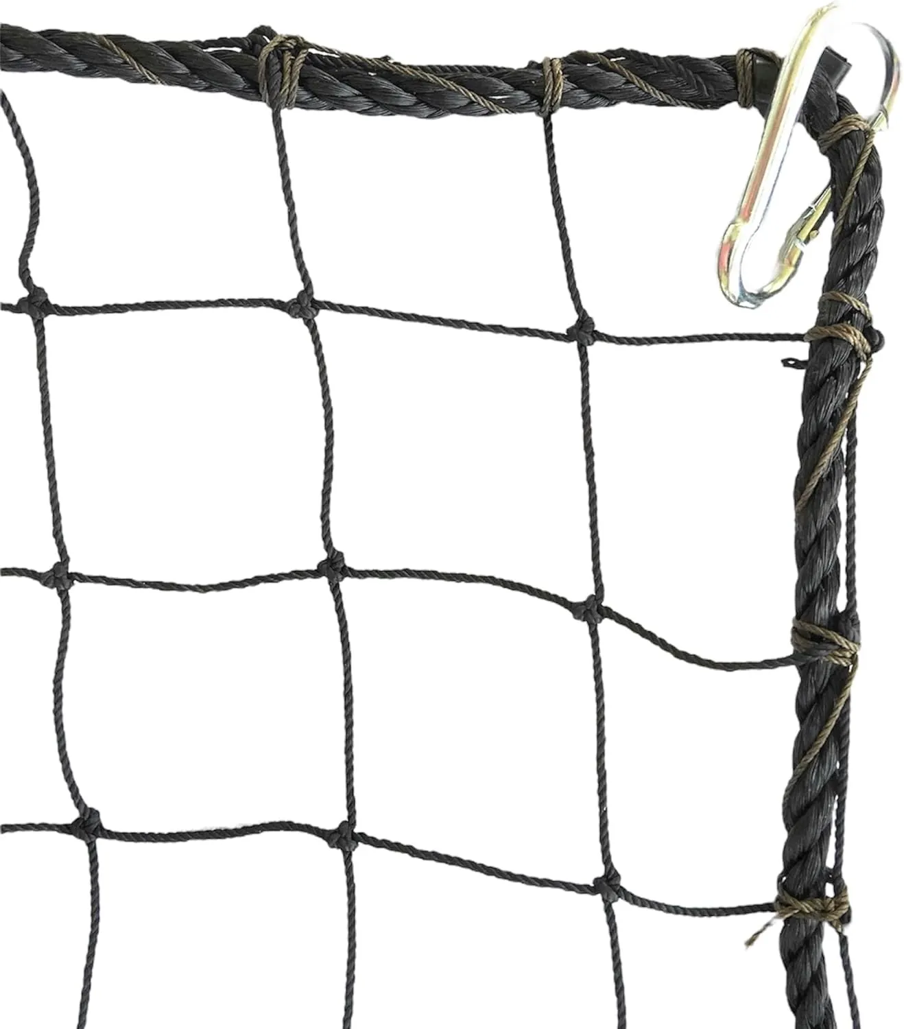 Multi-Sport Barrier Net, Nylon, Black, 10x10/15/20/30, Baseball, Softball, Basketball, Football, Soccer, Tennis