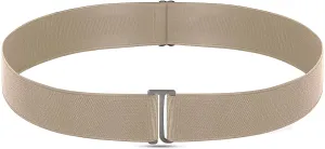 No Show Invisible Elastic Belt for Women Men, Elastic Web Strap Waist Stretch Belt with Flat Buckle
