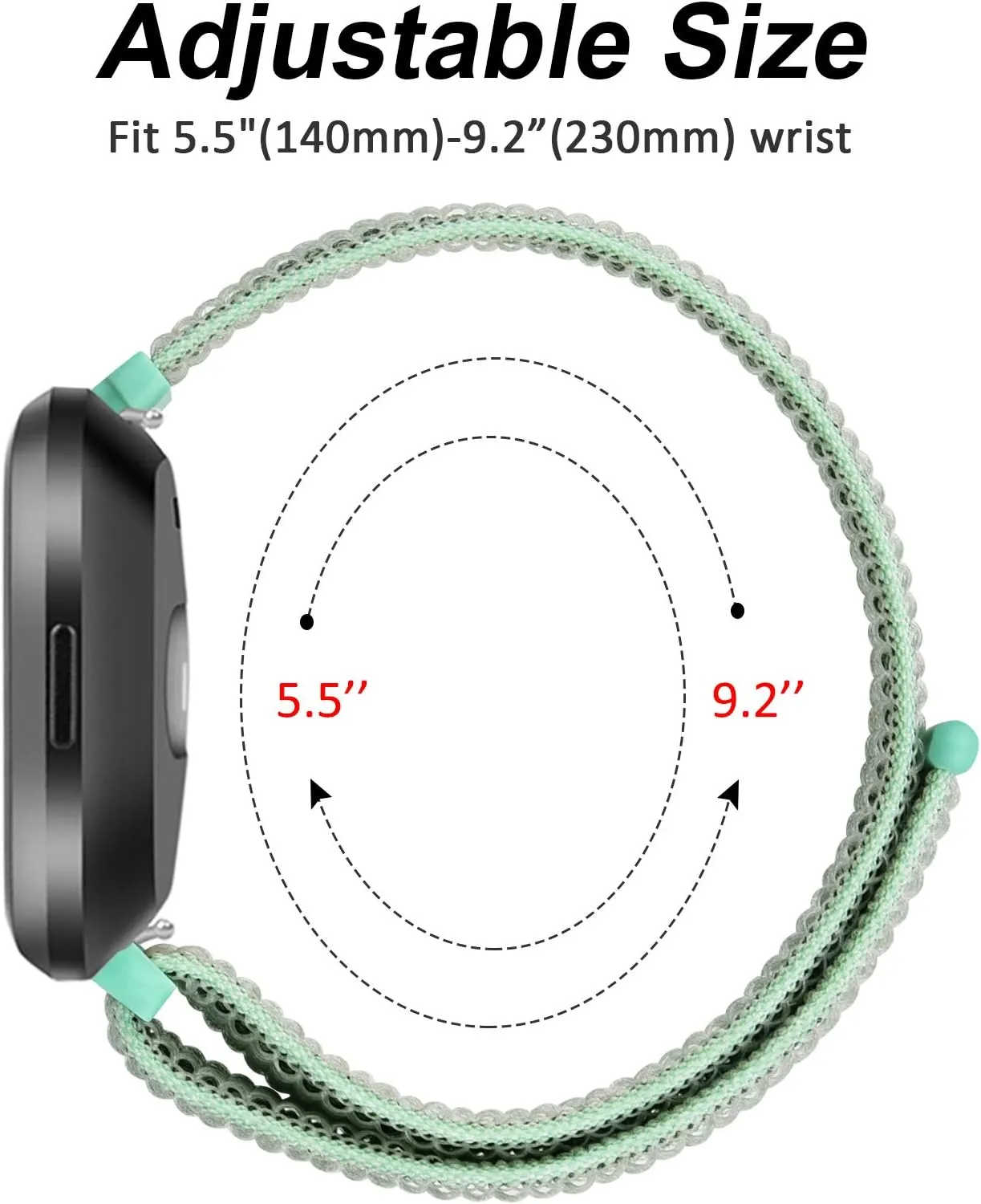 Nylon Bands for Fitbit Versa 2 - Soft Breathable Sport Replacement Wristbands for Women & Men
