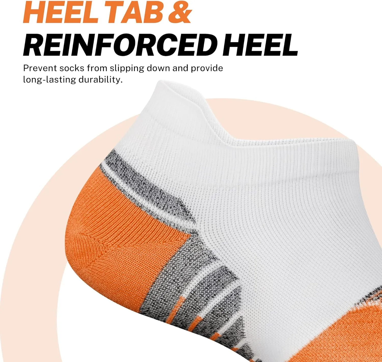 PAPLUS Compression Running Socks Women (6 Pairs), Ankle Athletic Socks Low Cut with Arch Support