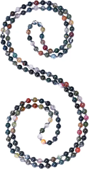 PERNNLA PEARL Natural Turquoise Long Beaded Necklace Wrap Bracelet Handmade Jewelry for Women Men
