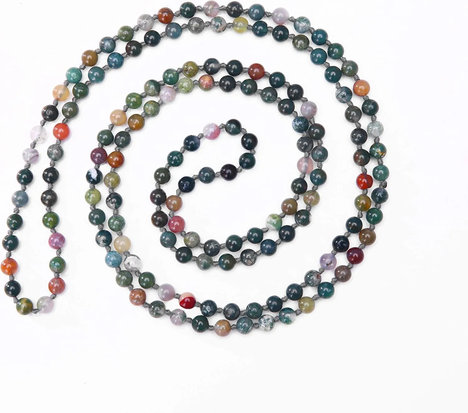 PERNNLA PEARL Natural Turquoise Long Beaded Necklace Wrap Bracelet Handmade Jewelry for Women Men