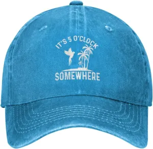 Philysonic 5 Oclock Somewhere Hat It is 5 Oclock Somewhere Hat Women Baseball Hat Cool Hats