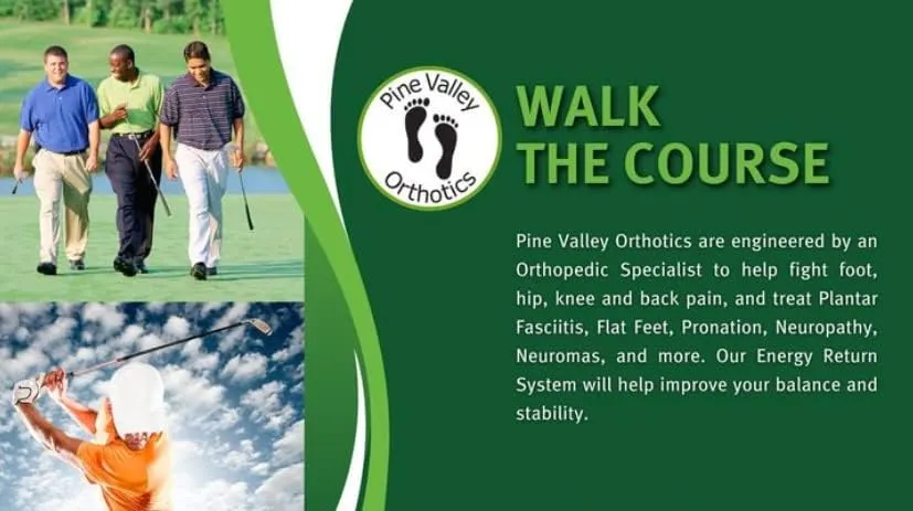 Pine Valley's Golf Orthotic Shoe Inserts for Men Orthopedic Support Shoe Insoles | Give Comfort & Relief from Flat Feet, High Arch, Achilles Heel & Heel Spurs,Treatment for Plantar Fasciitis (12)