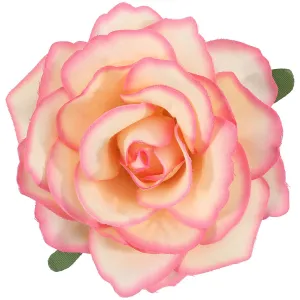 Pink & Beige Rose Brooches Flower Hair Clips for Women | Brooches and Pins | Hair Accessories | Valentines Hair Clips, Wedding Hair Accessories | Lapel Pin