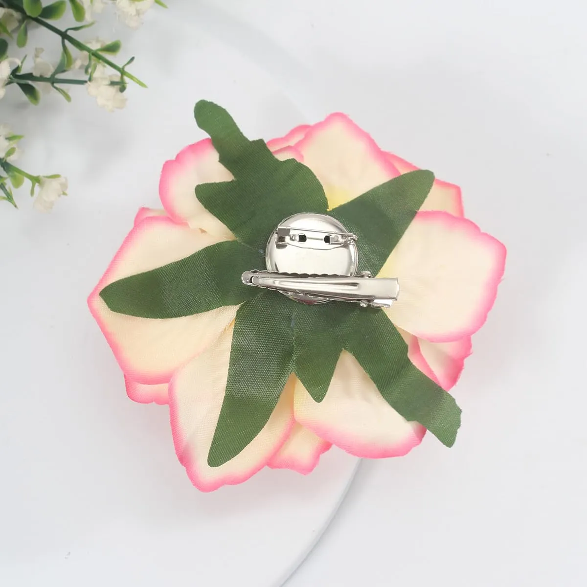 Pink & Beige Rose Brooches Flower Hair Clips for Women | Brooches and Pins | Hair Accessories | Valentines Hair Clips, Wedding Hair Accessories | Lapel Pin