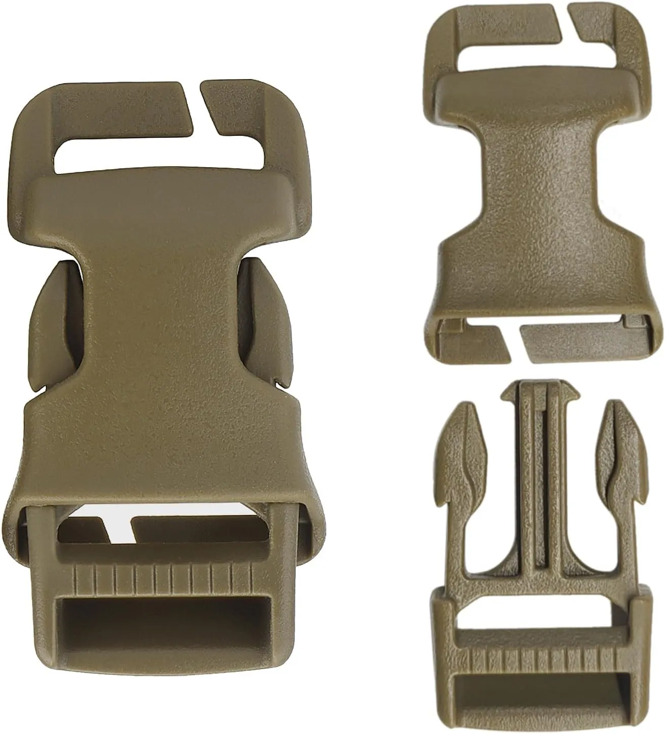 Qavctw 2x 1'' Buckle Quick Side Release Buckle for Tactical Vest Backpack Bag with 1in/2.5cm Webbing Straps