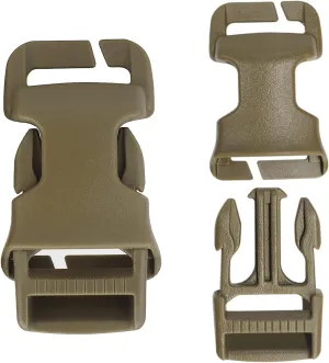Qavctw 2x 1'' Buckle Quick Side Release Buckle for Tactical Vest Backpack Bag with 1in/2.5cm Webbing Straps