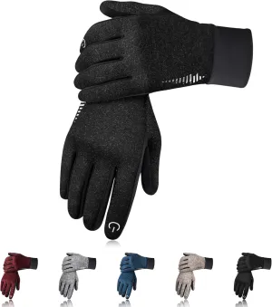 rivmount Lightweight Winter Running Gloves, Touch Screen & Anti-Slip Warm Thermal Glove Liners, Cool Weather Driving Cycling Hiking Biking Walking Sporting for Women Men