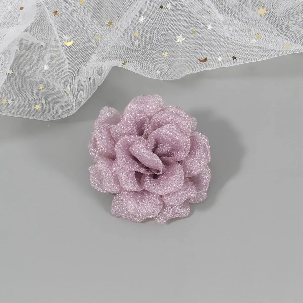 Rose Flower Brooches and Clips for Women | Lavender Hair Clips & Flower Pins | Hat & Lapel Pins, 3.1 Inches