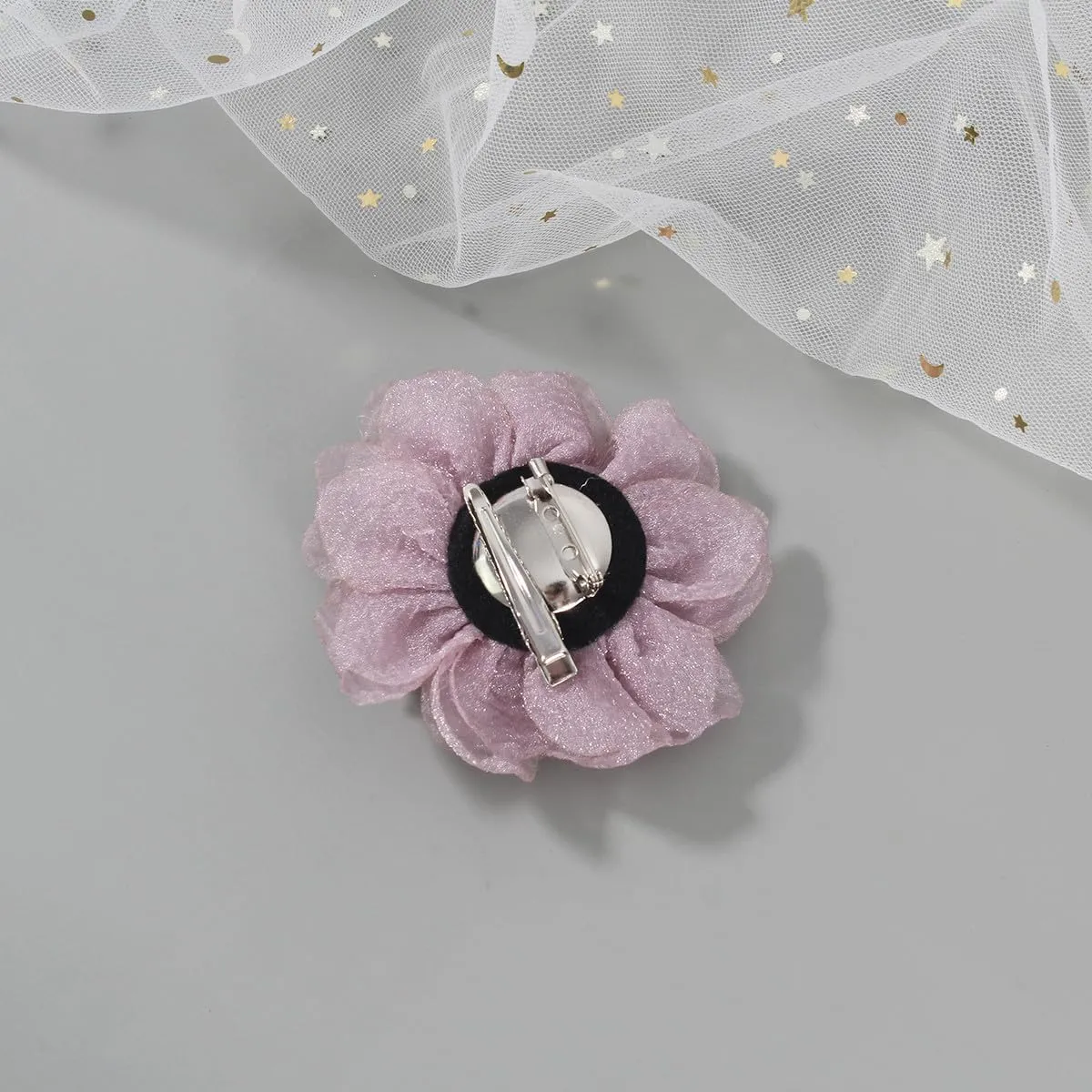 Rose Flower Brooches and Clips for Women | Lavender Hair Clips & Flower Pins | Hat & Lapel Pins, 3.1 Inches