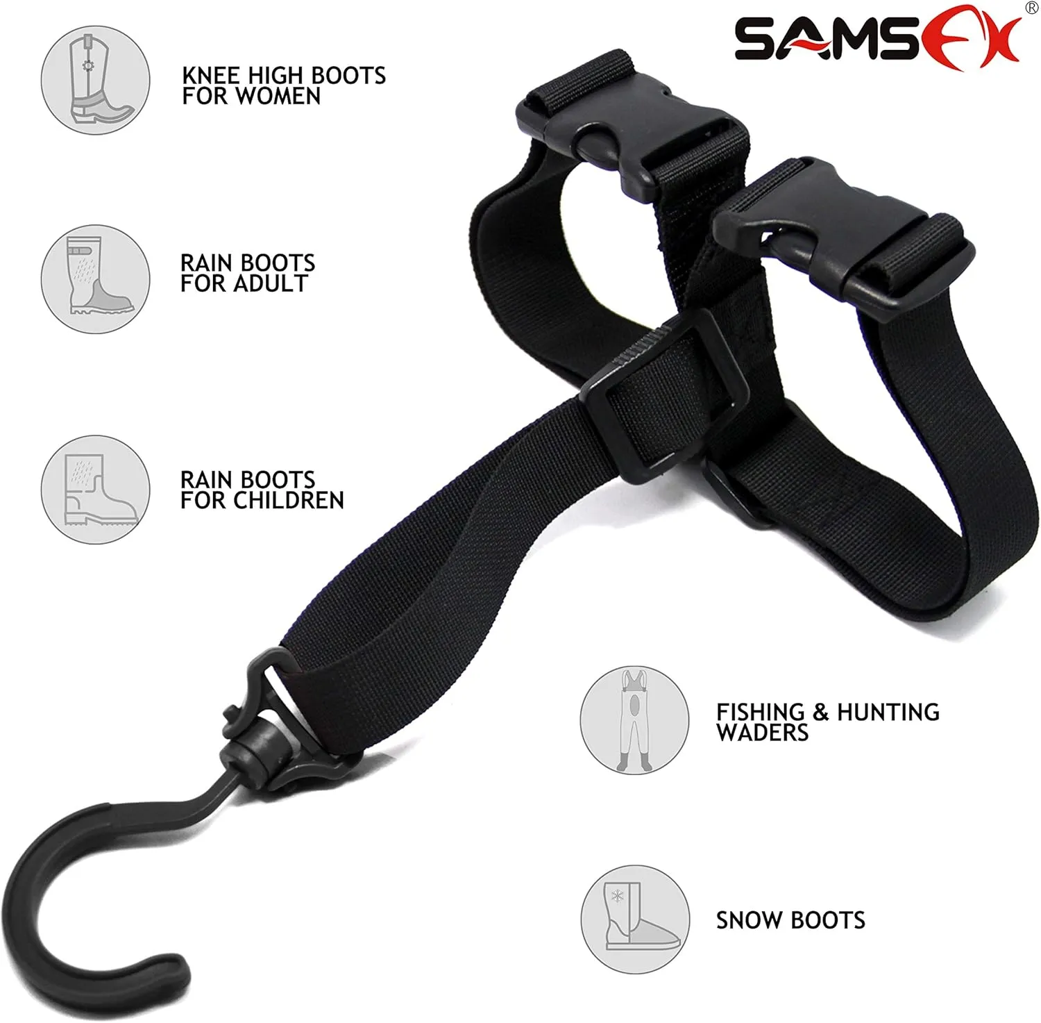 SAMSFX Fishing Wader Boot Hanger Adjustable Strap for Storage Drying