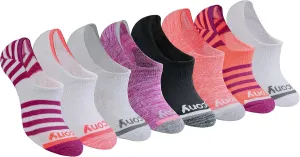 Saucony Women's No Show Cushioned Invisible Liner Socks, Available in S-L (8, 16 Pairs)