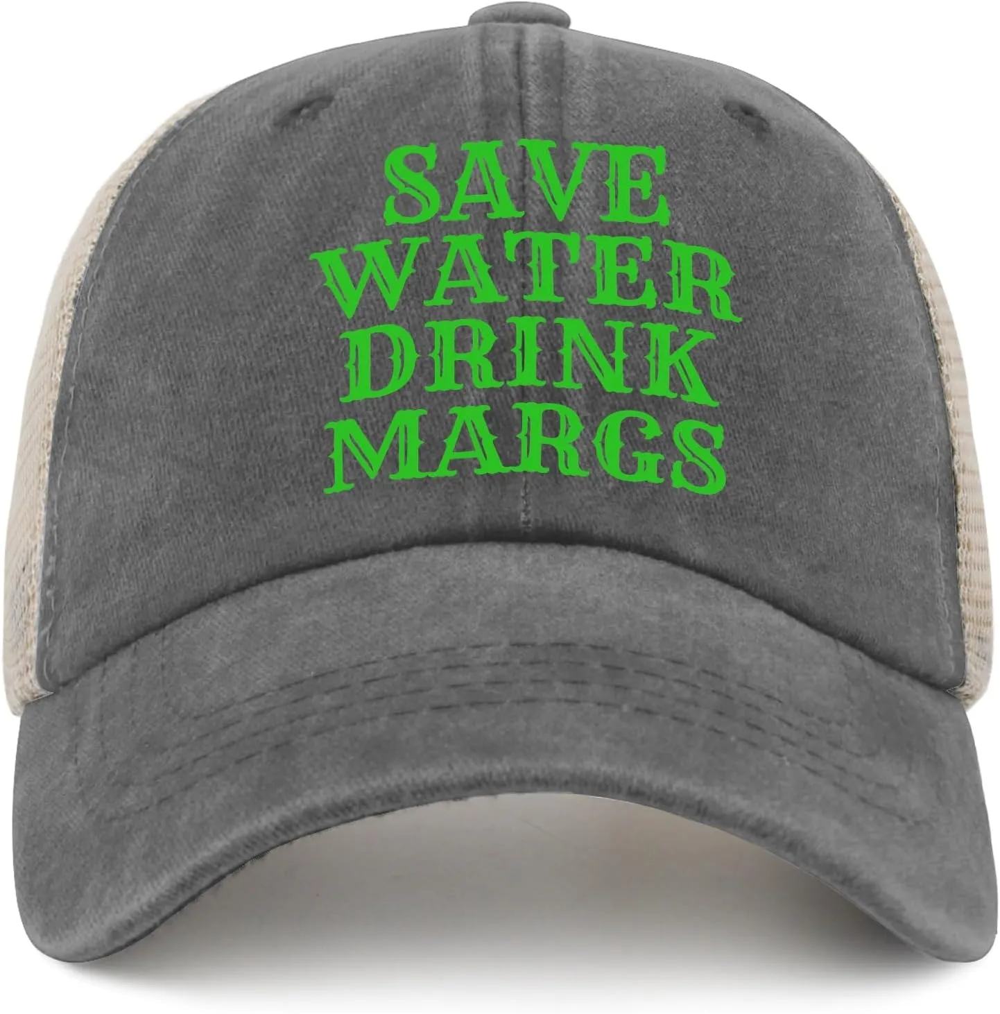 Save Water Drink Margs Trucker Hat Men Funny Mesh Cap for Summer