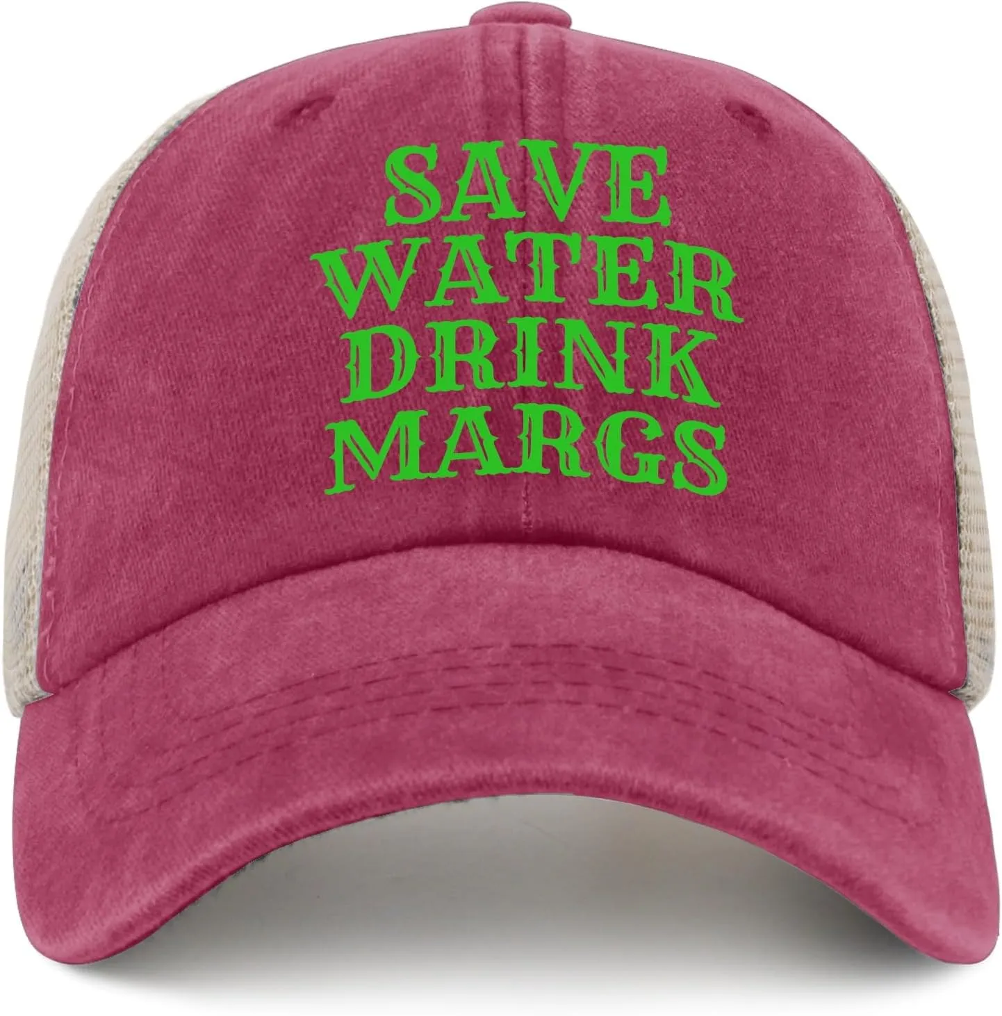 Save Water Drink Margs Trucker Hat Men Funny Mesh Cap for Summer