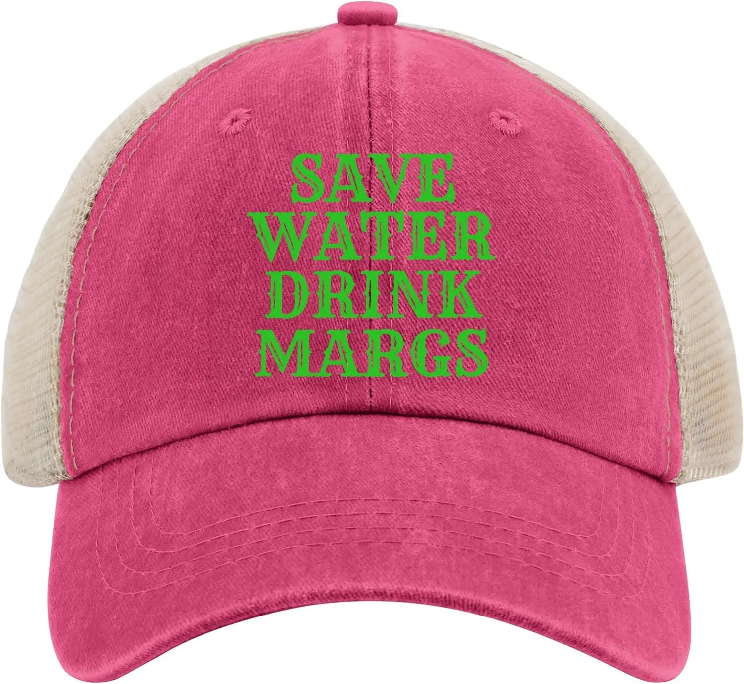 Save Water Drink Margs Trucker Hat Men Funny Mesh Cap for Summer