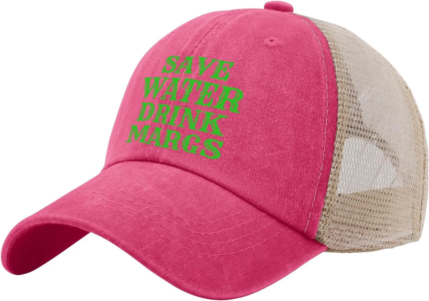 Save Water Drink Margs Trucker Hat Men Funny Mesh Cap for Summer