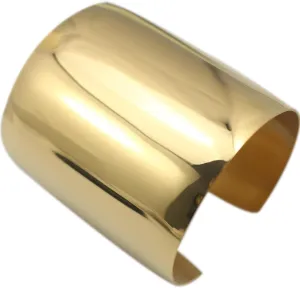 Stainless Steel Smooth Polished Open Cuff Bangle Bracelet for Women Lady Girls Gift