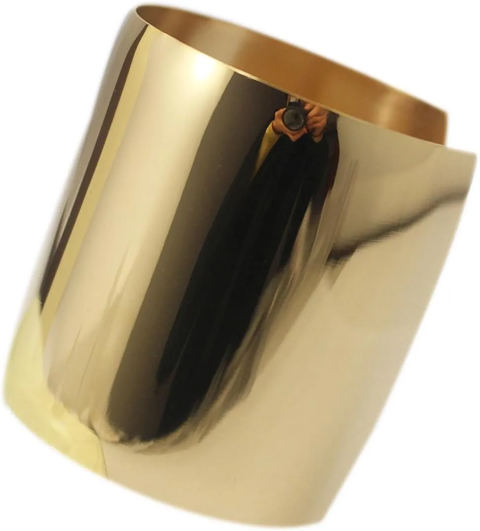 Stainless Steel Smooth Polished Open Cuff Bangle Bracelet for Women Lady Girls Gift