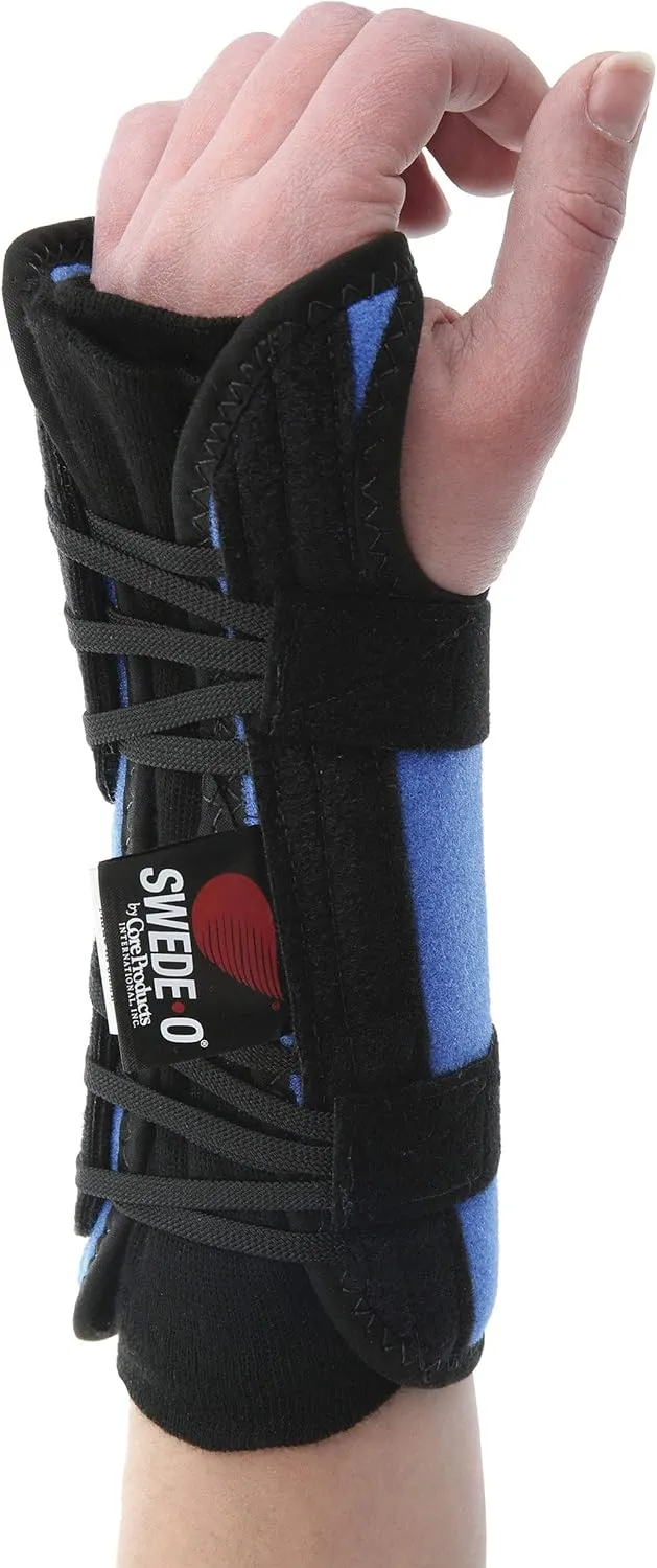 Swede-O PowerWrap Wrist Brace, Blue - Left