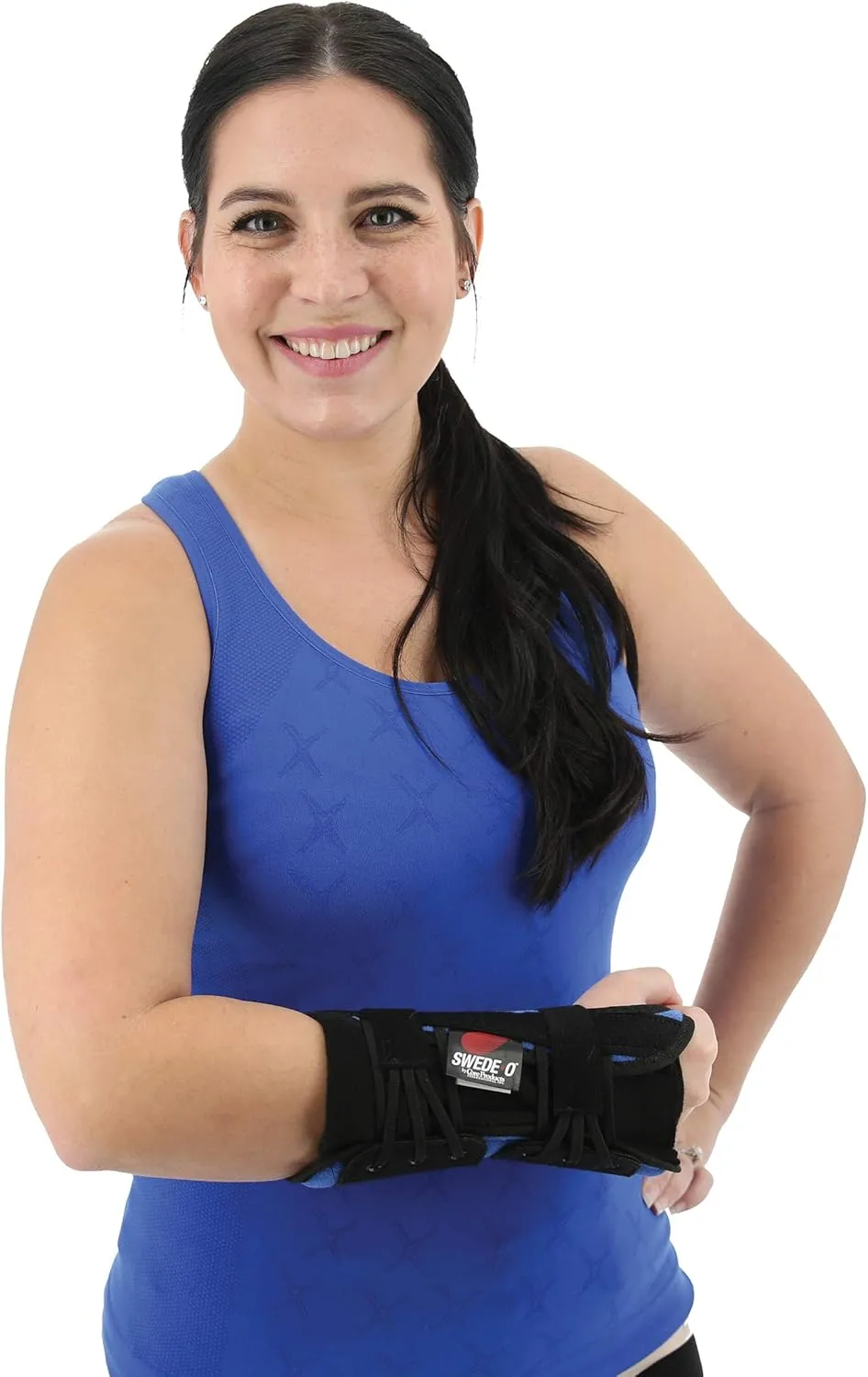 Swede-O PowerWrap Wrist Brace, Blue - Left
