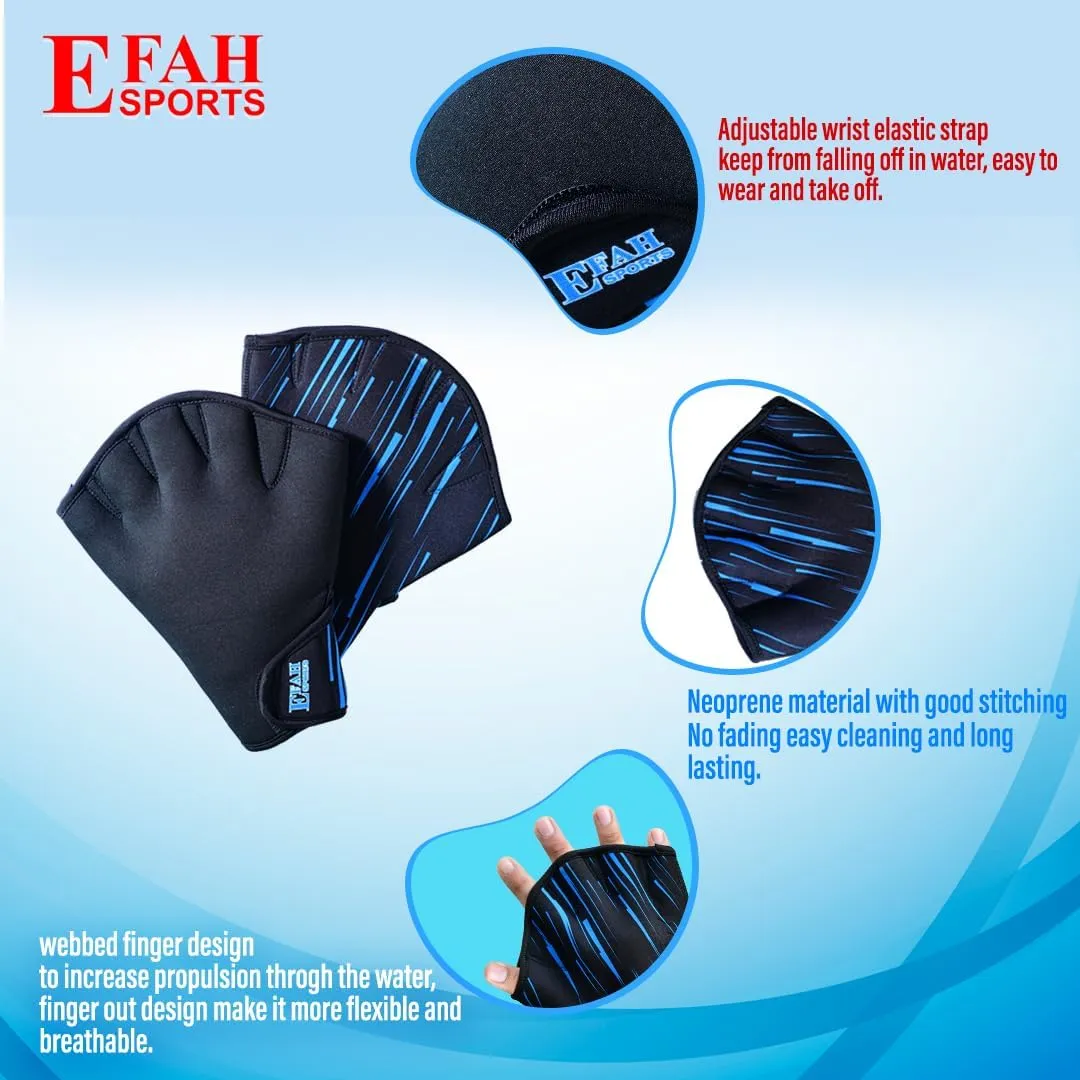 Swimming Gloves Aquatic Swim Training Glove Neoprene Webbed Fitness and Water Aerobics Resistance Gloves for Men Women Children