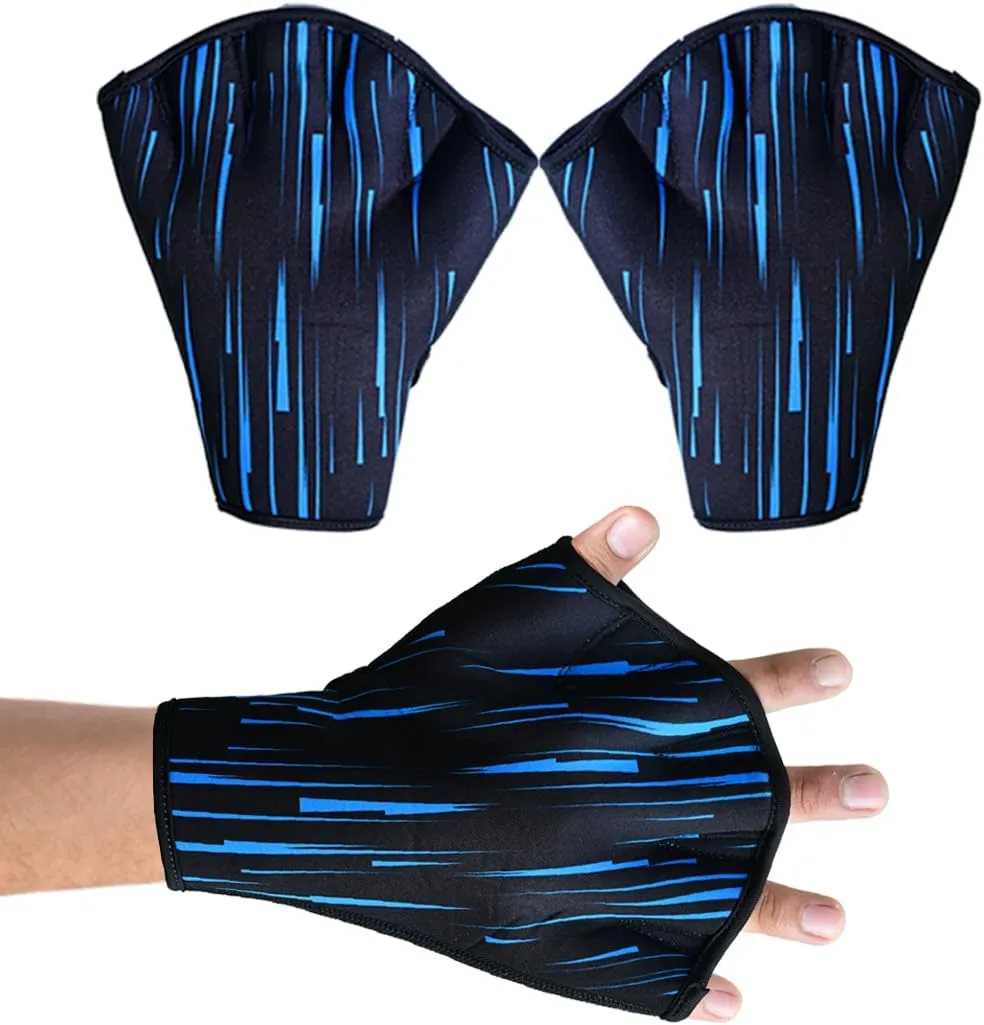 Swimming Gloves Aquatic Swim Training Glove Neoprene Webbed Fitness and Water Aerobics Resistance Gloves for Men Women Children