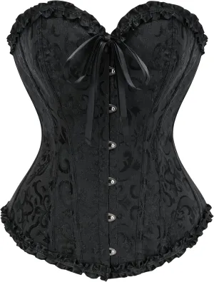 SZIVYSHI Corset Tops for Women, Bustier Shapewear Lingerie, Lace Waist Push Up Bodysuit