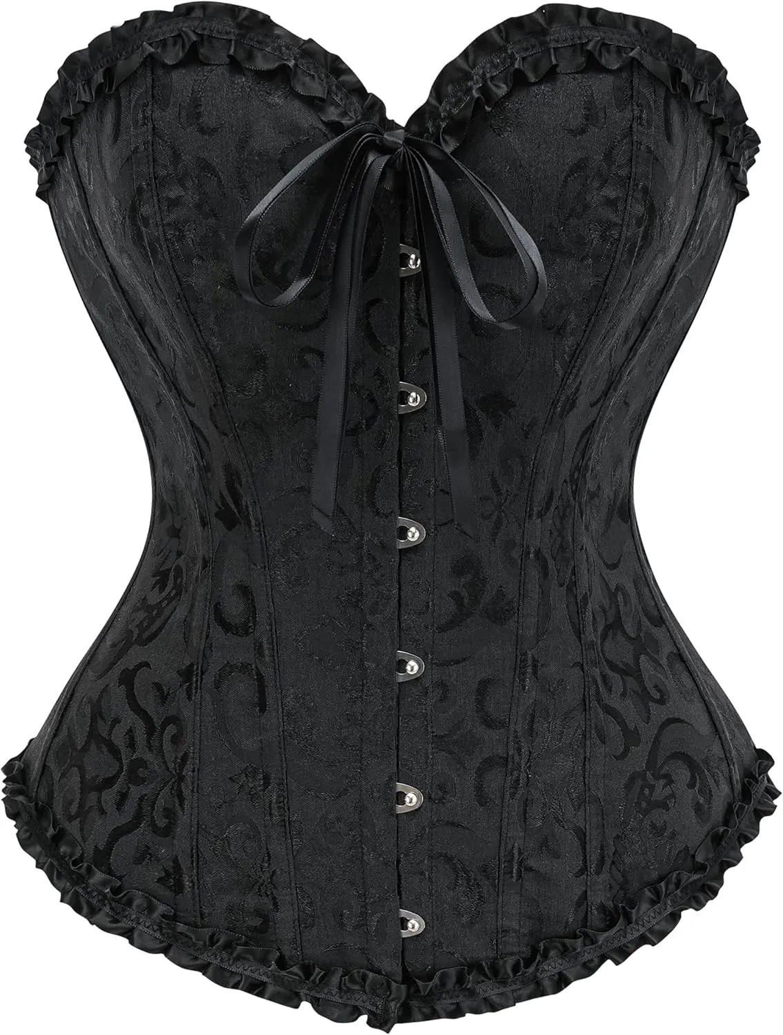 SZIVYSHI Corset Tops for Women, Bustier Shapewear Lingerie, Lace Waist Push Up Bodysuit