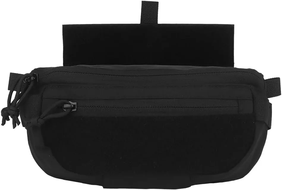 Tactical Drop Dangler Pouch with Hoop and Loop Sub Abdominal Carrying Kit Bag Utility Tool Pouch Waistpack for Chest Rig Vest