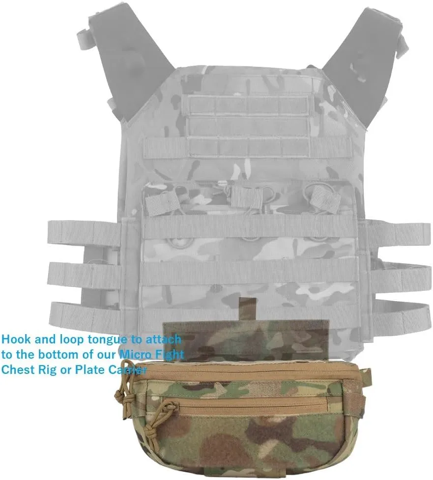 Tactical Drop Dangler Pouch with Hoop and Loop Sub Abdominal Carrying Kit Bag Utility Tool Pouch Waistpack for Chest Rig Vest