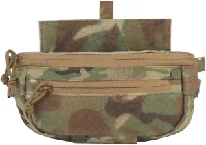 Tactical Drop Dangler Pouch with Hoop and Loop Sub Abdominal Carrying Kit Bag Utility Tool Pouch Waistpack for Chest Rig Vest