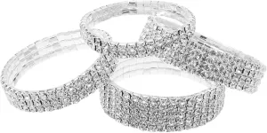 TENDYCOCO Stretch Diamond Bracelet Crystals Bracelet Rhinestone Stretch Bracelet Wedding Tennis Bracelet
