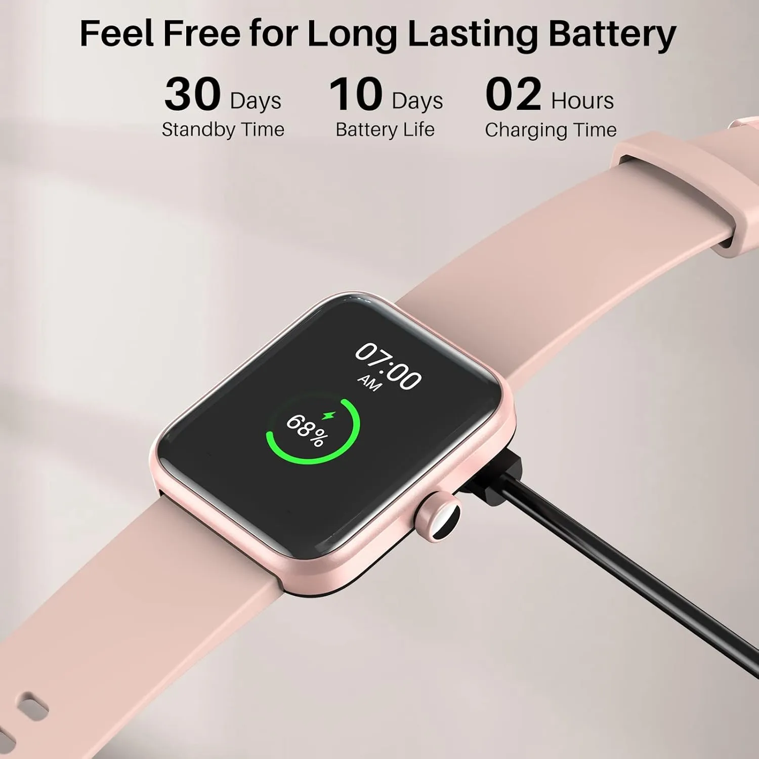 TOZO S2 40mm Mini Smart Watch Alexa Built-in Fitness Tracker with Sleep Monitor 5ATM Waterproof HD Color Touchscreen for Men Women Compatible with iPhone&Android Rose Gold