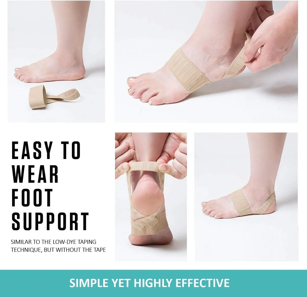 Tuli's X Brace, Arch Support Brace and Compression for Sever's Disease, Plantar Fasciitis, Heel Pain, Flat Feet, Fallen Arches, and Over-Pronation, 1 Pair, X-Small
