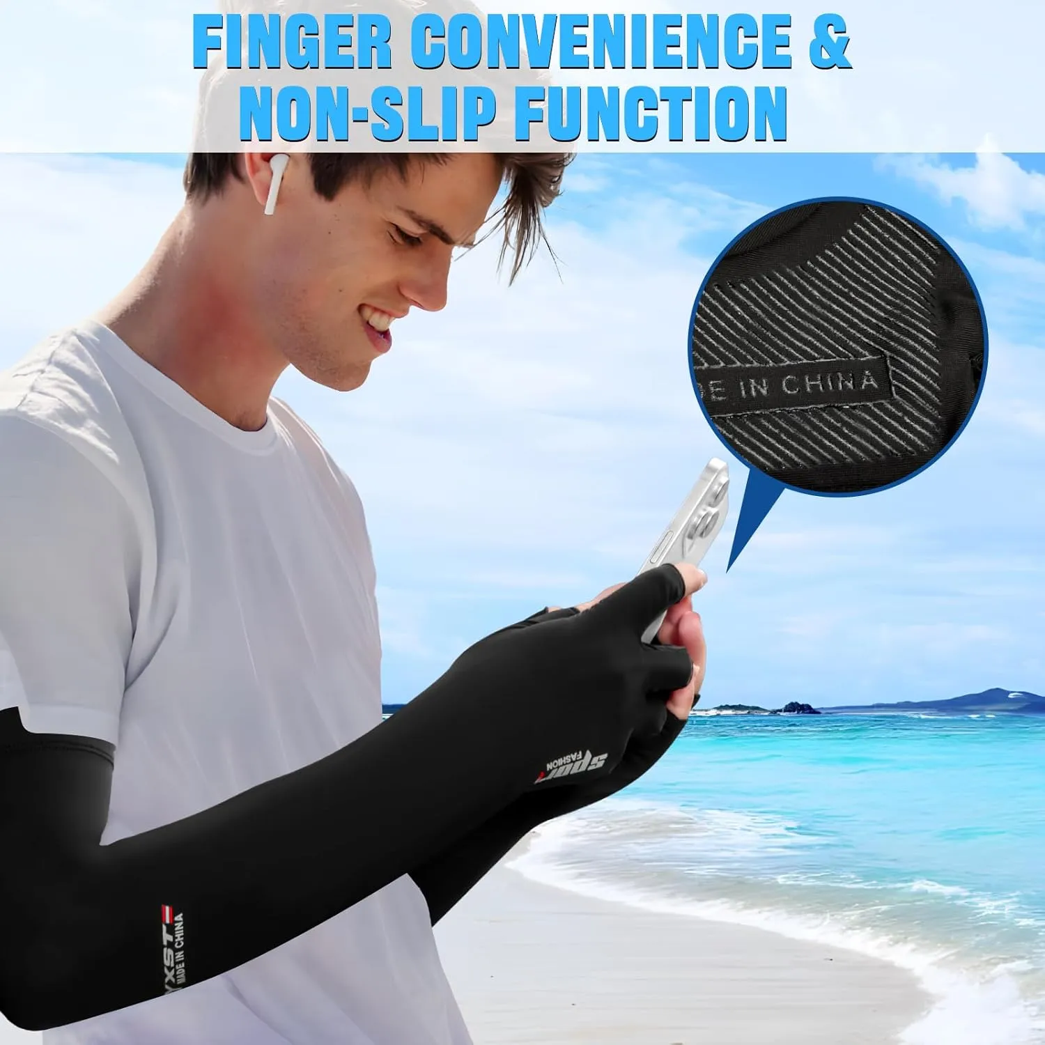 UV Protection Gloves - Non Slip Sunblock Gloves for Summer Outdoor Fishing & Driving